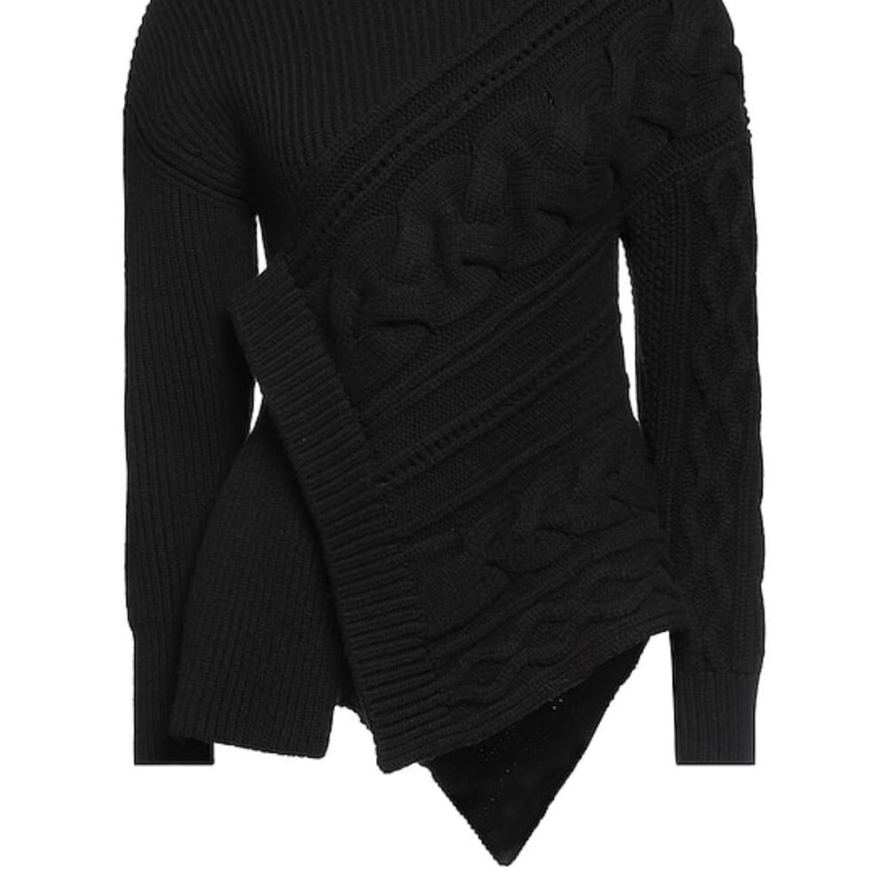Alexander McQueen Long Sleeve Wool Black Sweater Sz XS